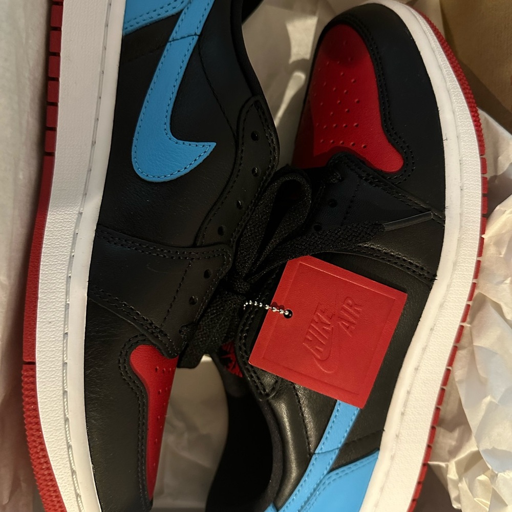Nike Black Red Blue Low-Top Sneakers